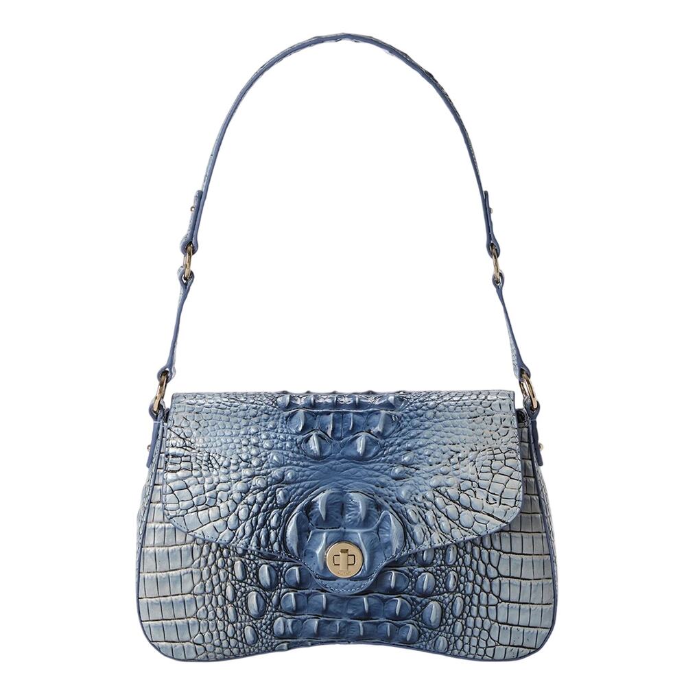 Brahmin NWT Nerida Shoulder Bag in Bellbottom Blue Melbourne